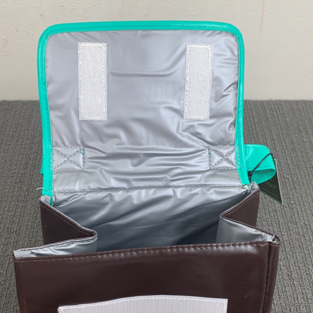 Wink Lunch Bag Dark Brown Green Explicit Content Insulated Wild Eye Designs NWT - Picture 10 of 13